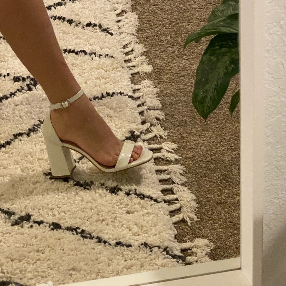 Steve Madden White Croc heels